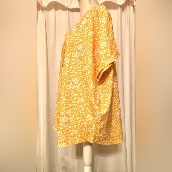 Canary Yellow and White Speckled (No Name) Blouse in Large - Picture 5 of 7